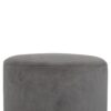 Grey Velvet Wooden Footstool - Image 6
