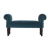 Teal Velvet Bench - Image 2