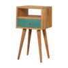 Mini Teal Hand Painted Bedside - Image 2