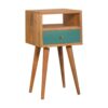 Mini Teal Hand Painted Bedside - Image 3