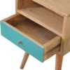 Mini Teal Hand Painted Bedside - Image 6