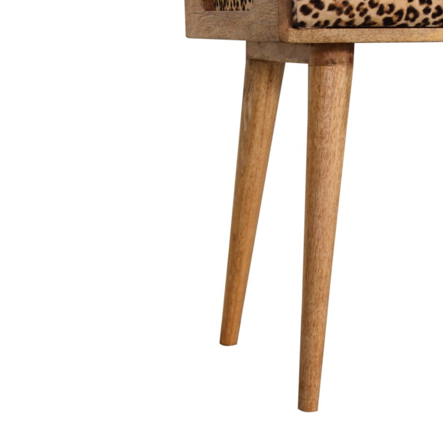Leopard Velvet Tray Style Footstool - Image 6