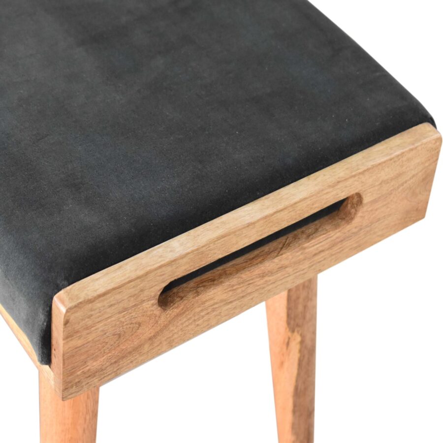 Emerald Velvet Tray Style Footstool - Image 12