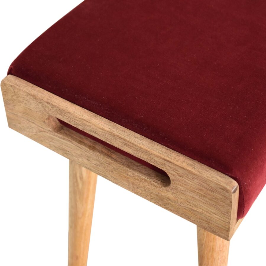 Wine Red Tray Style Footstool