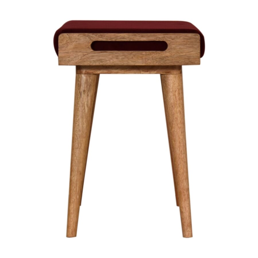 Wine Red Tray Style Footstool