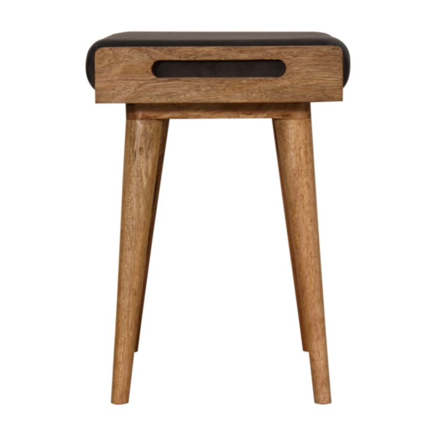 Grey Velvet Tray Style Footstool - Image 7