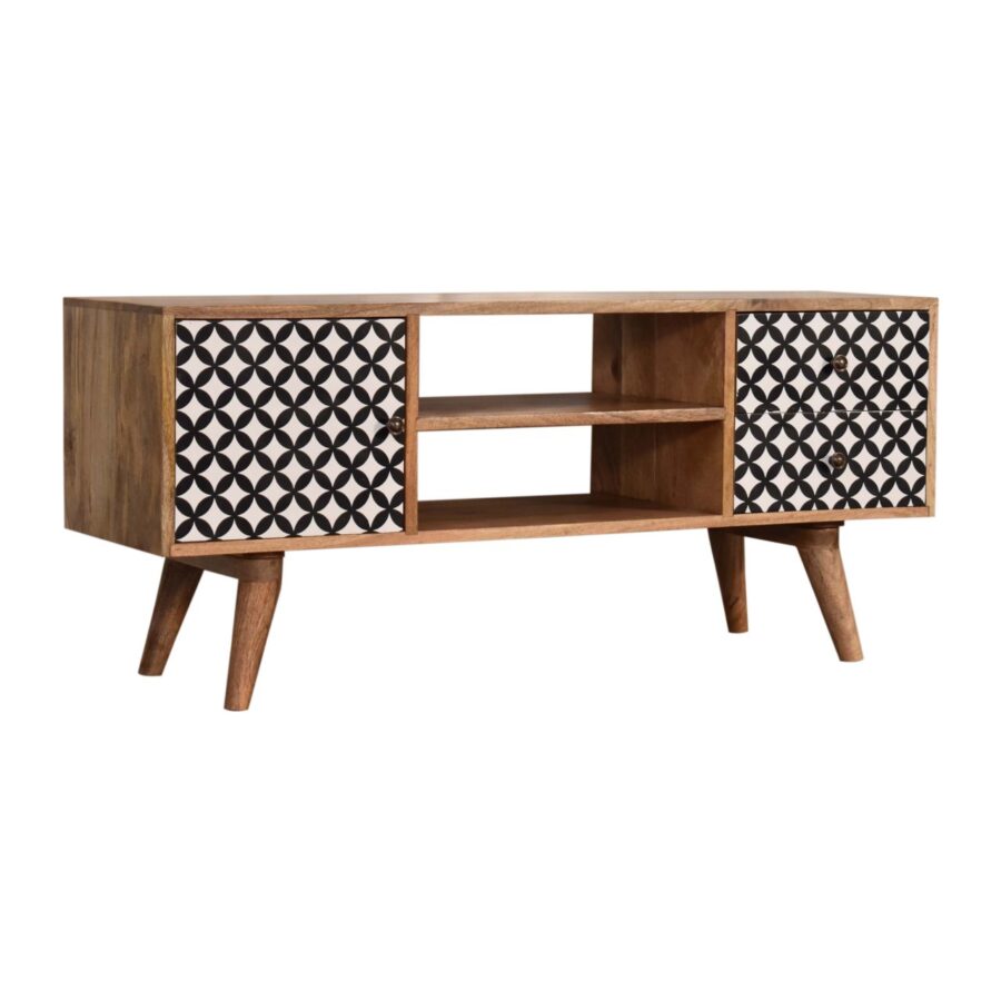 Diamond Screen Printed Entertainment Unit