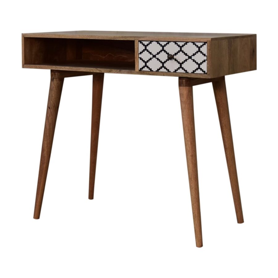 Moroccan Style Screen Printed Writing Desk