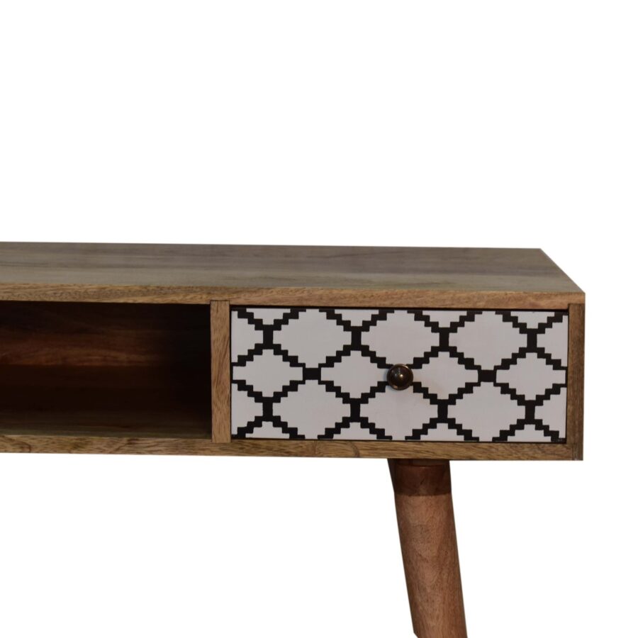 Moroccan Style Screen Printed Writing Desk