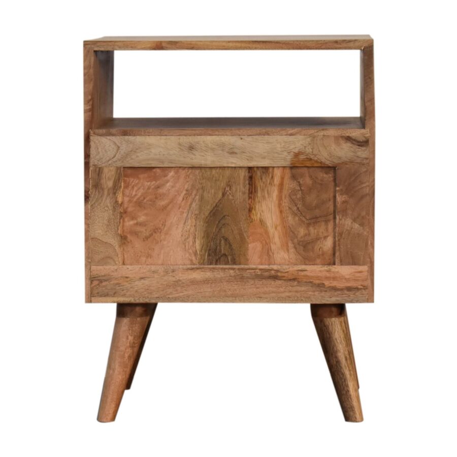 Triangular Printed Bedside with Open Slot