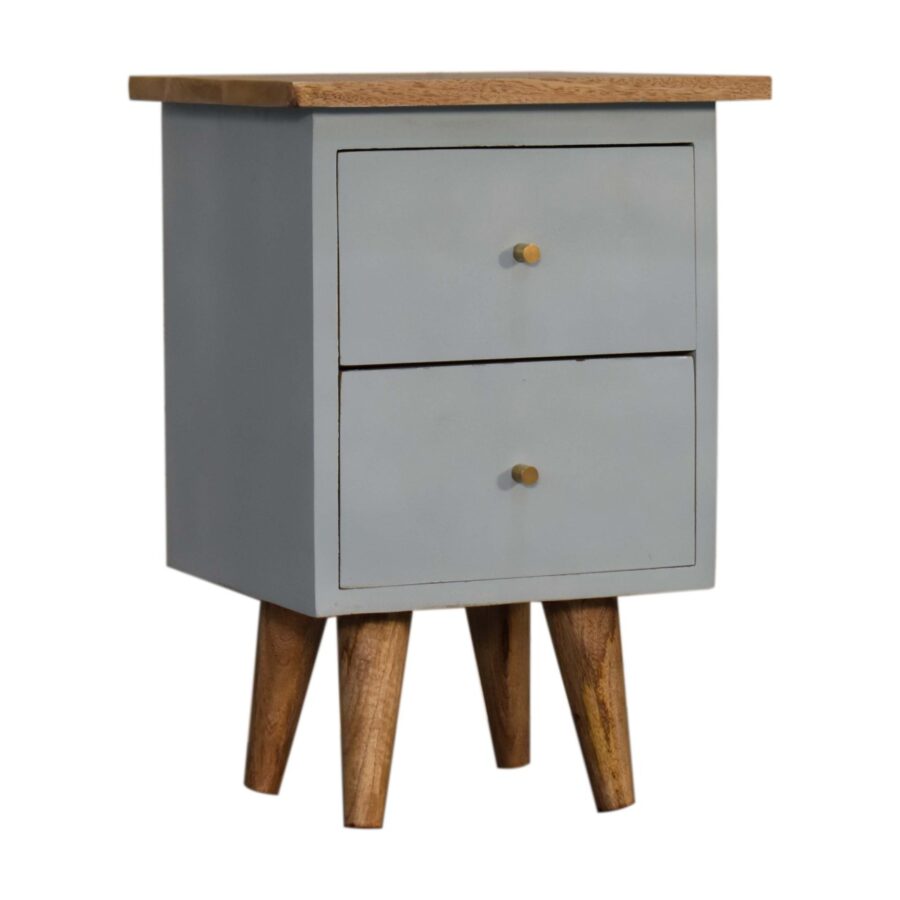 Grey Hand Painted Bedside