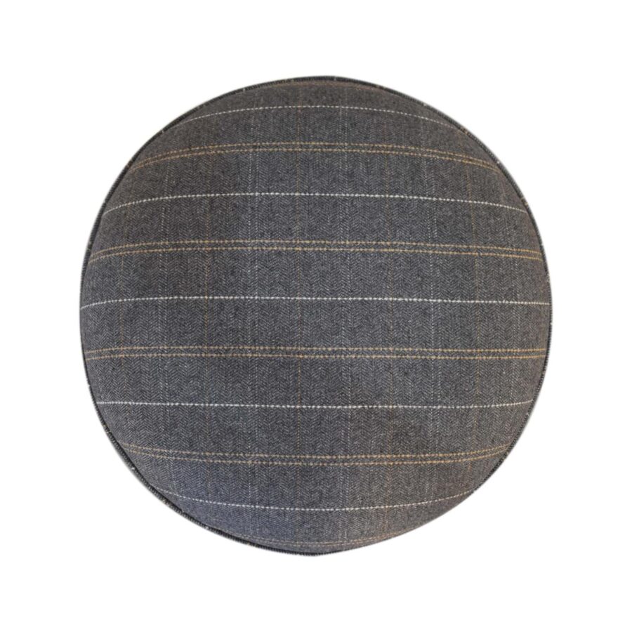 Pewter Tweed Nordic Style Footstool - Image 6