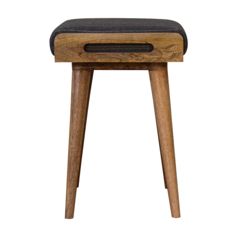 Pewter Tweed Tray Style Footstool - Image 9