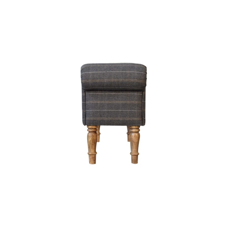 Pewter Tweed Turned Bedroom Bench - Image 10