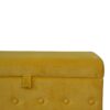 mustard lid up cotton velvet ottoman