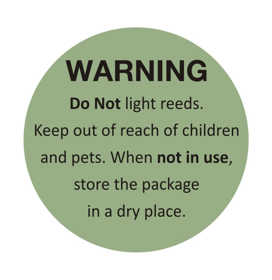 reed sticks warning