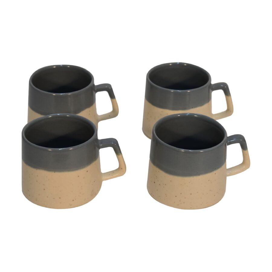 in3094 half dip grey mug set of 4