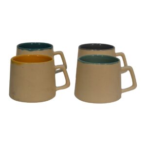 in3095 crème & multi mug lot de 4