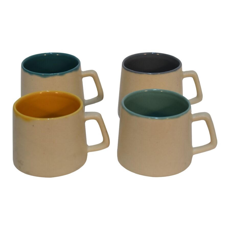 in3095 cream & multi mug set of 4