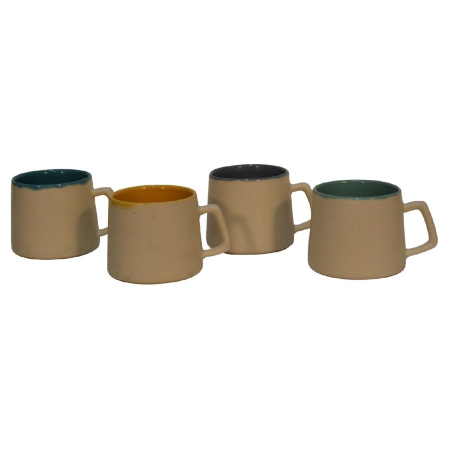 in3095 crème & multi mug lot de 4