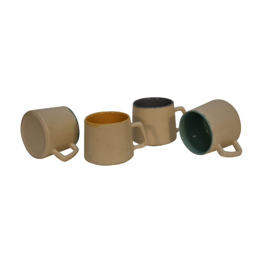 in3095 cream & multi mug set of 4