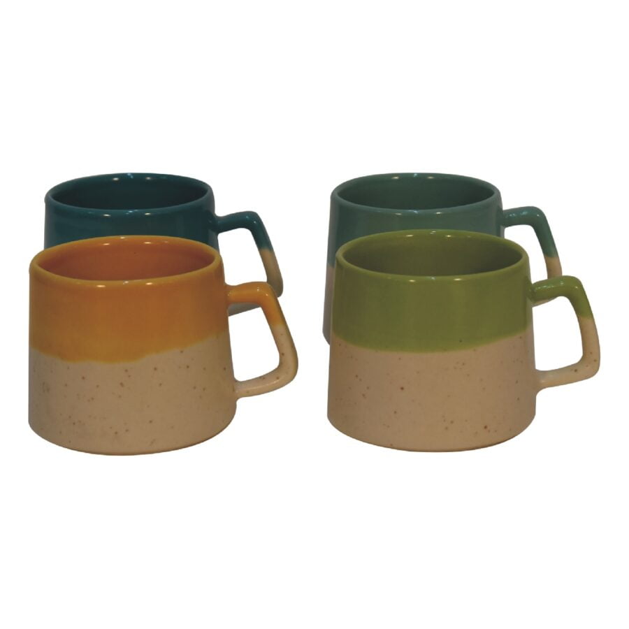 in3102 half dip multi mug set of 4