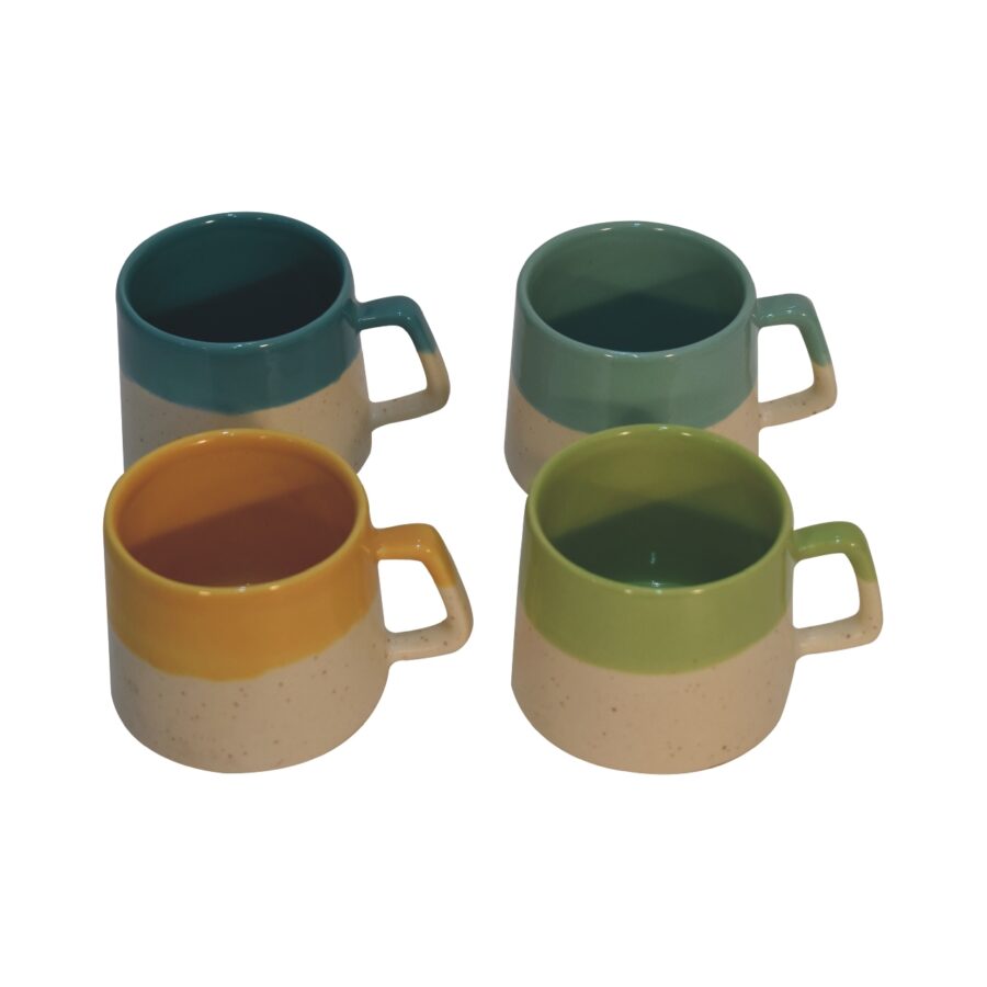 in3102 half dip multi mug set of 4