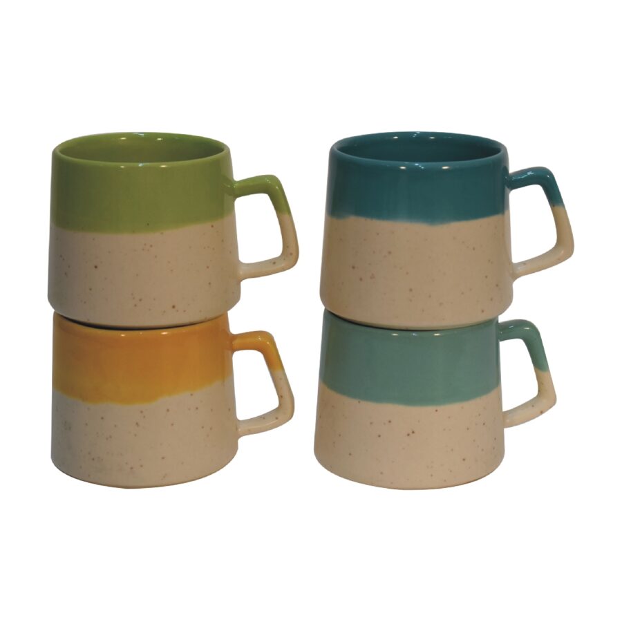 in3102 half dip multi mug set of 4