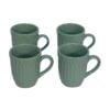 in3103 sea green ribbed mug set of 4