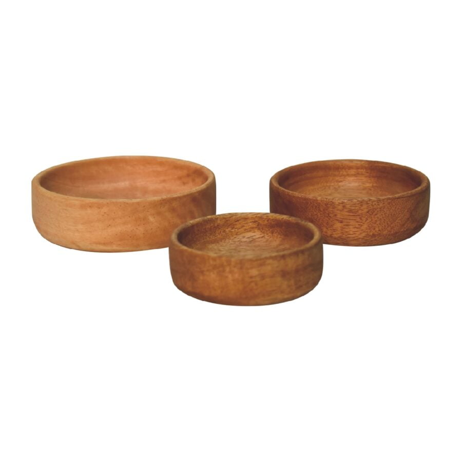 in3346 solid wood fruit bowl set of 3