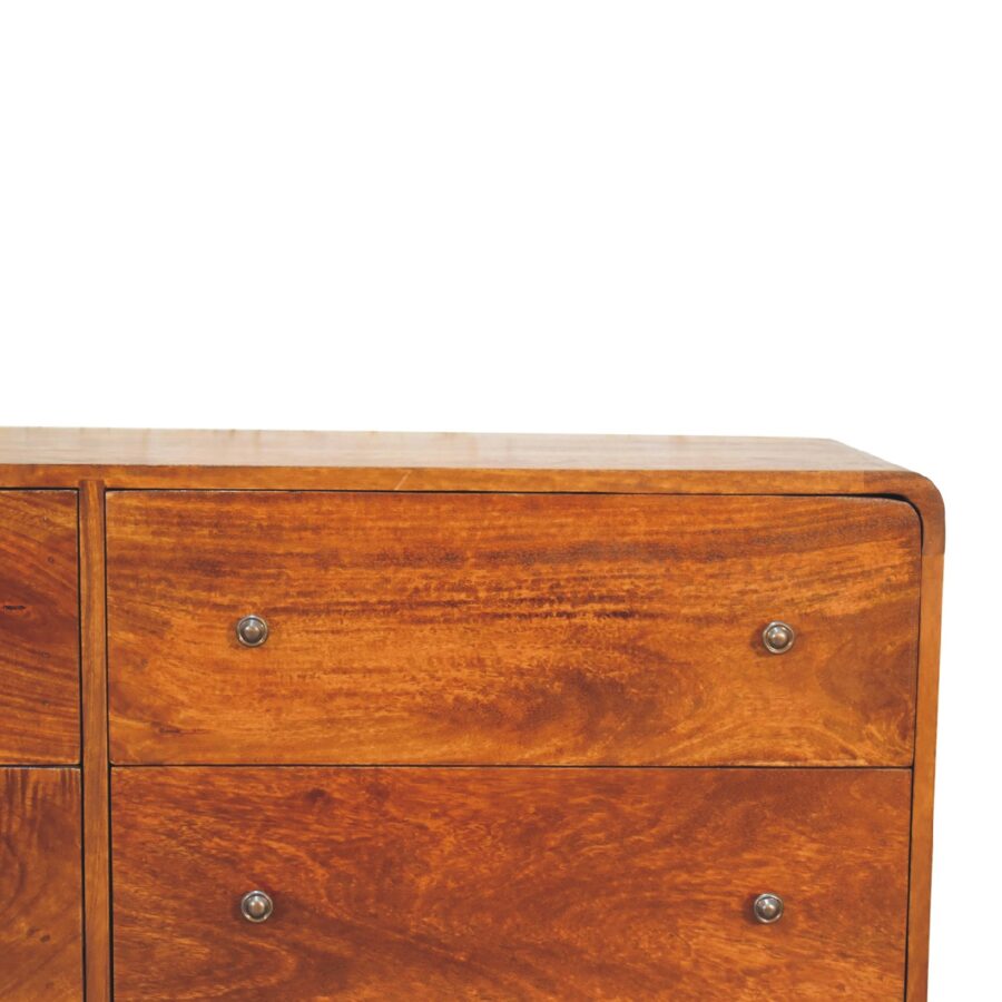 in3404 large curved chestnut chest