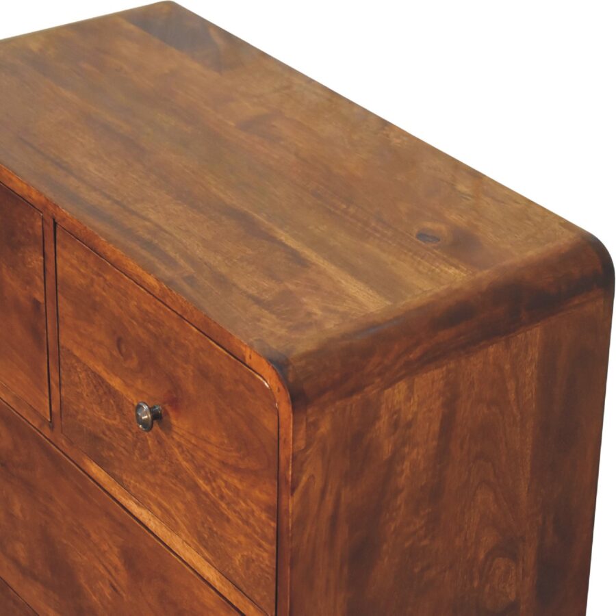 in3411 2 over 2 curved chesnut chest