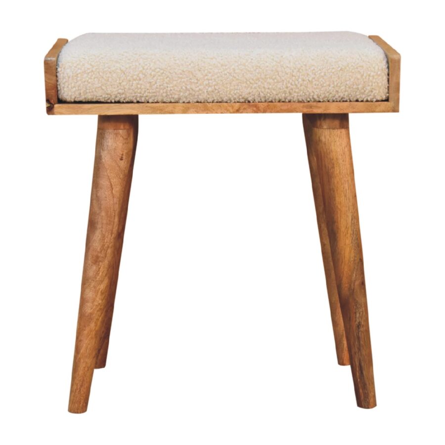 in3433 boucle cream tray style footstool