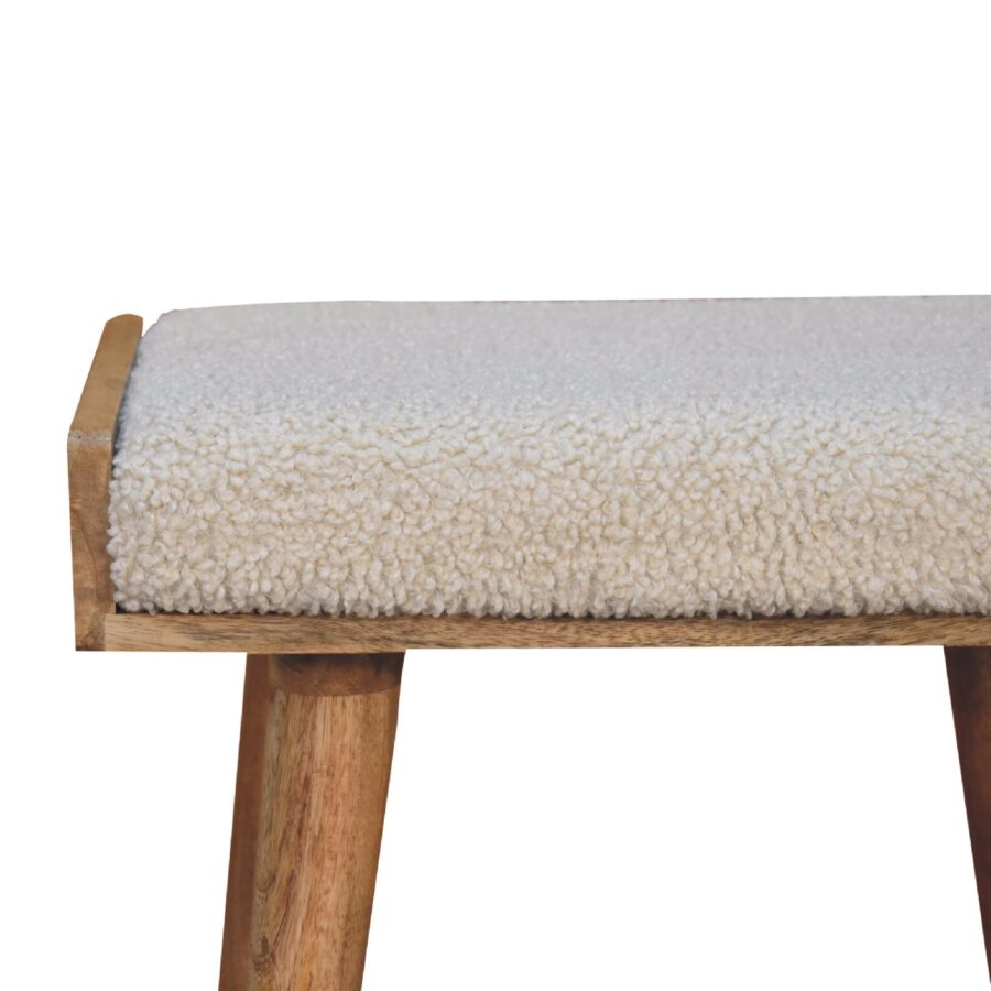 in3433 boucle cream tray style footstool