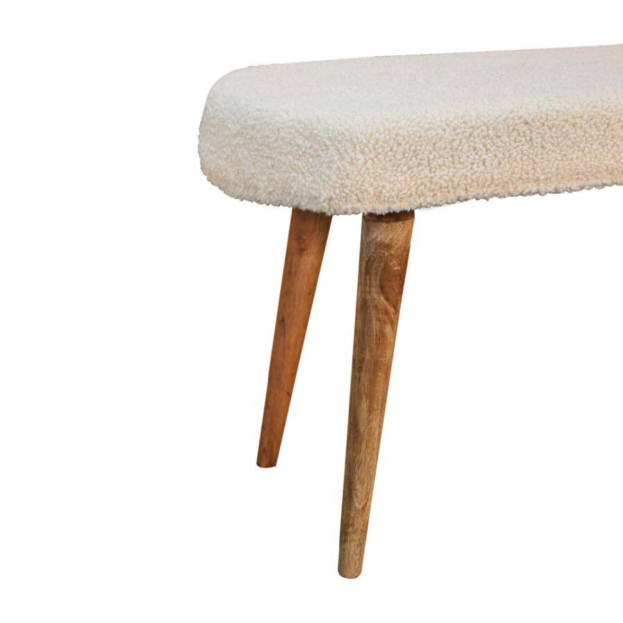in3435 boucle cream nordic bench
