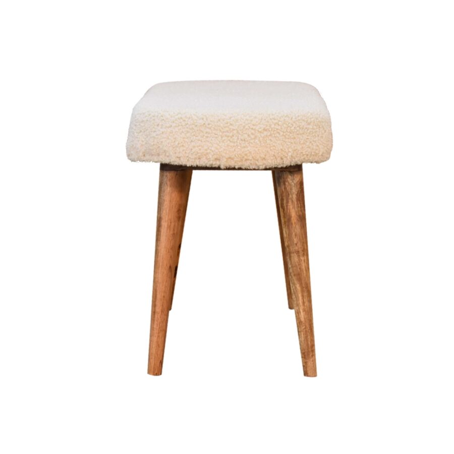 in3435 boucle cream nordic bench