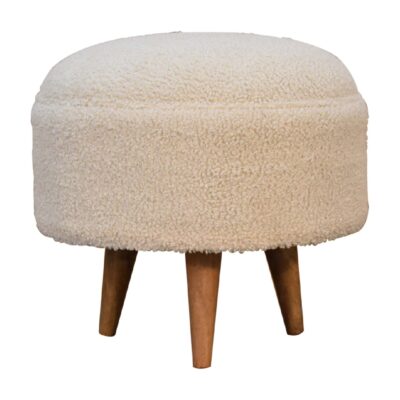 in3436 boucle uachtar cruinn footstool