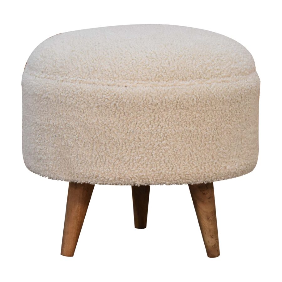 in3436 boucle uachtar cruinn footstool