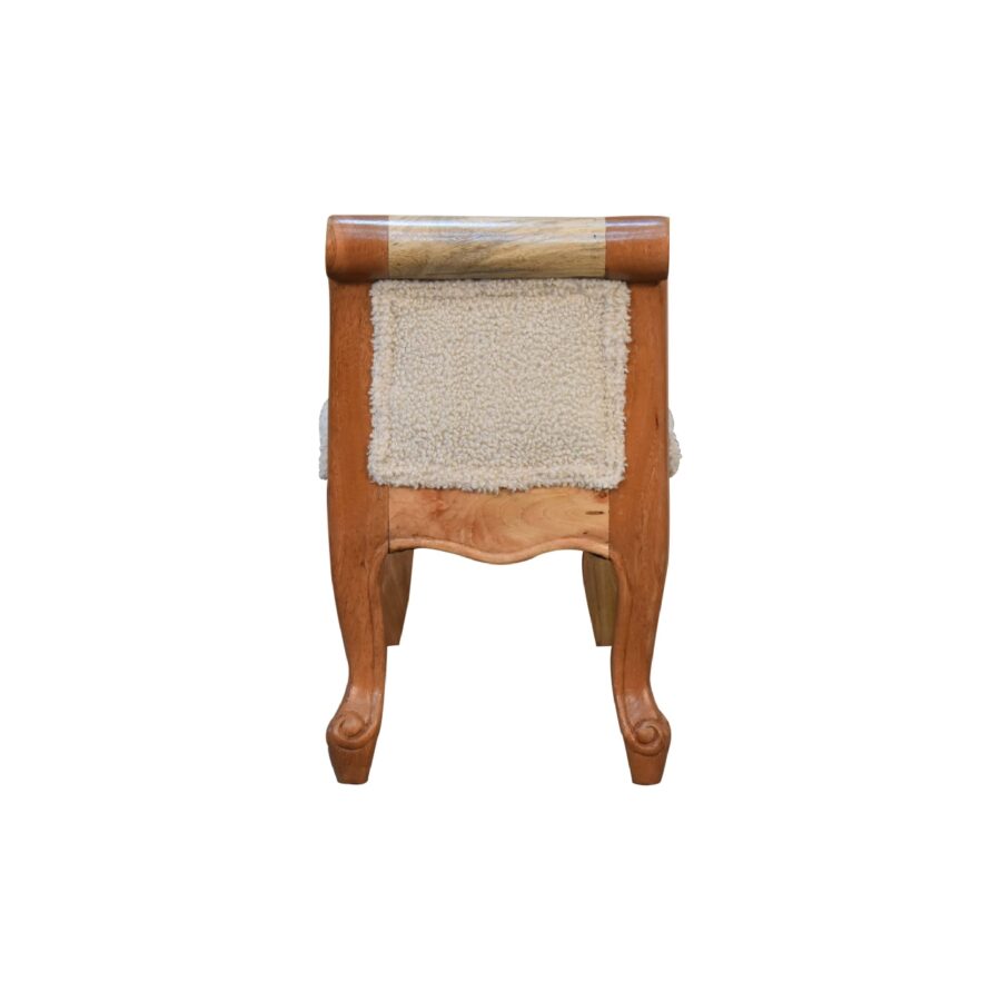 in3437 boucle cream french style bench