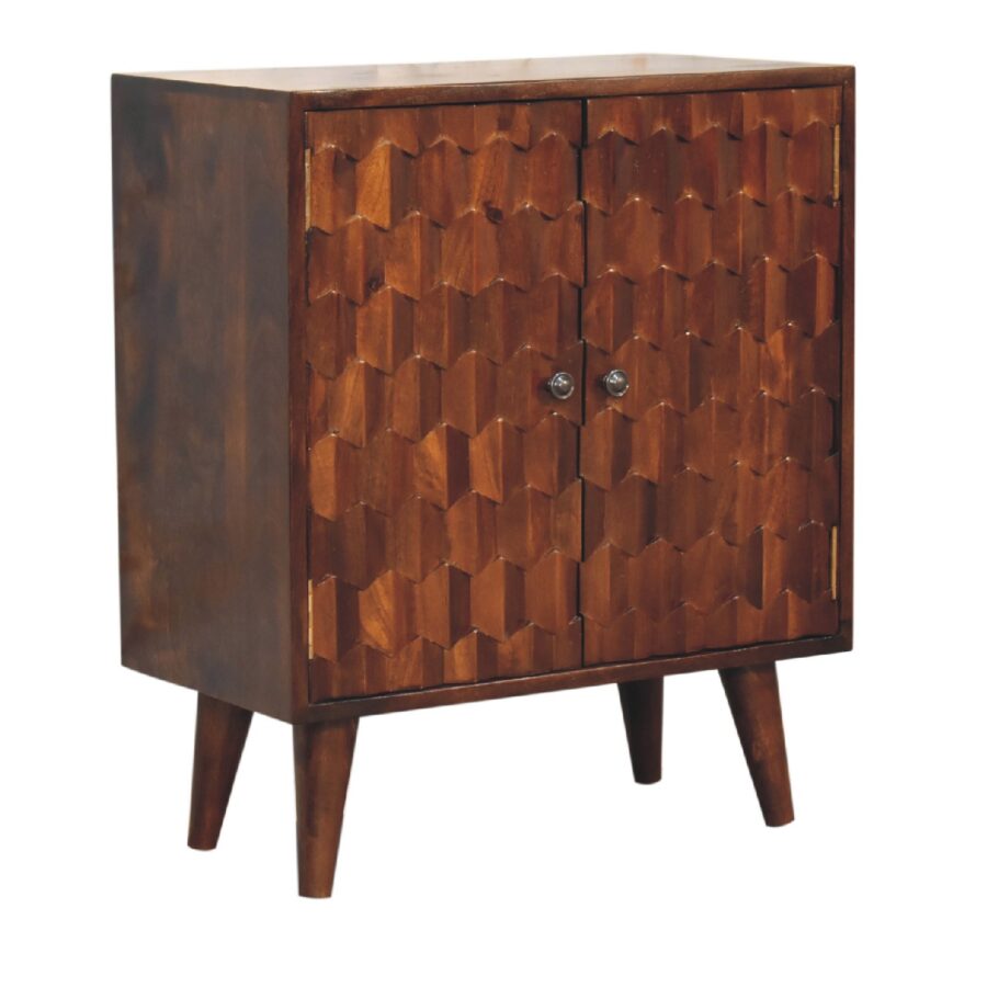 in3439 chestnut pineapple carved cabinet