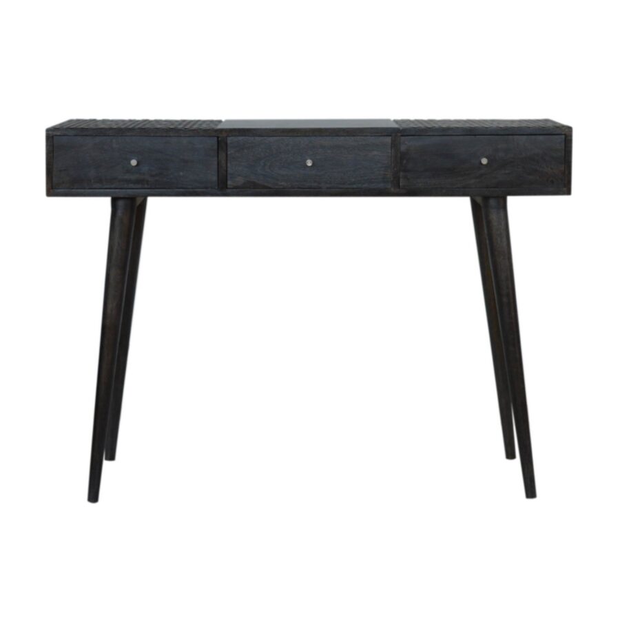 in1047 ash black 3 drawer console table