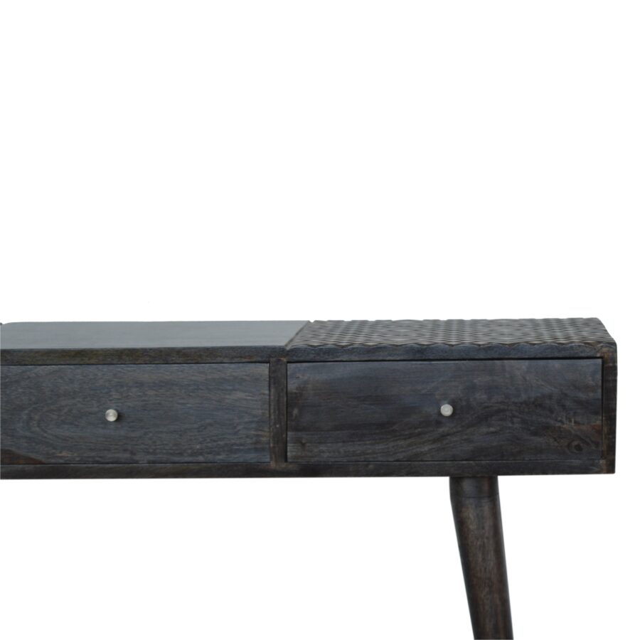 in1047 ash black 3 drawer console table