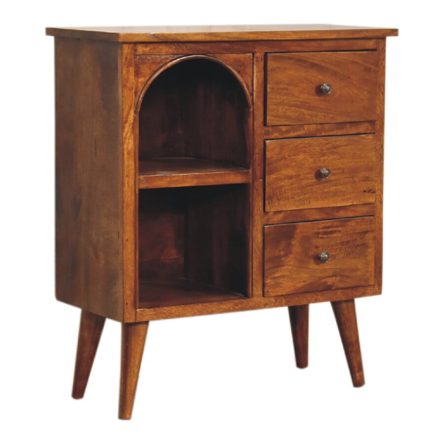 in3394 chestnut mixed open cabinet