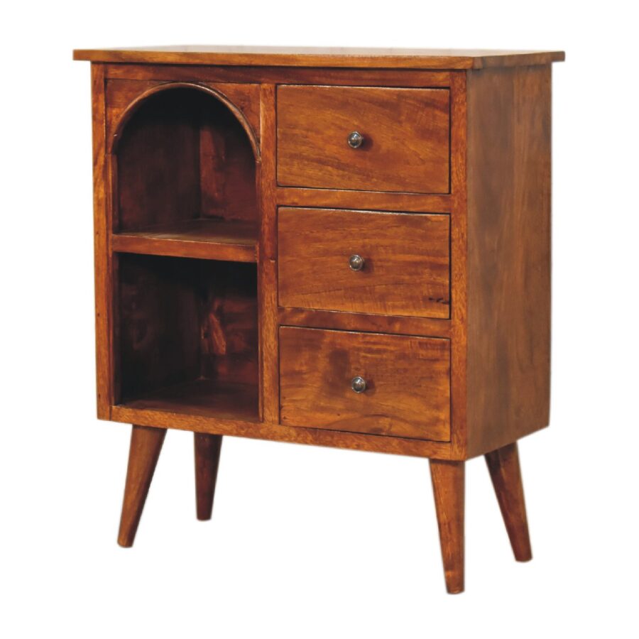 in3394 chestnut mixed open cabinet