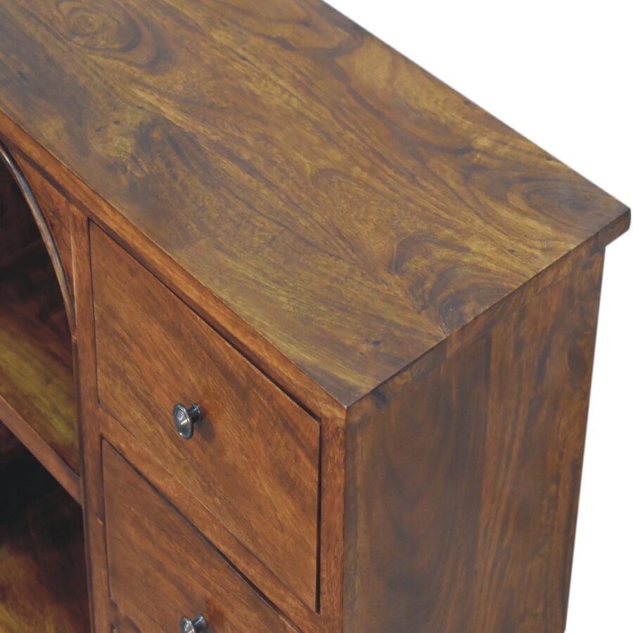 in3394 chestnut mixed open cabinet