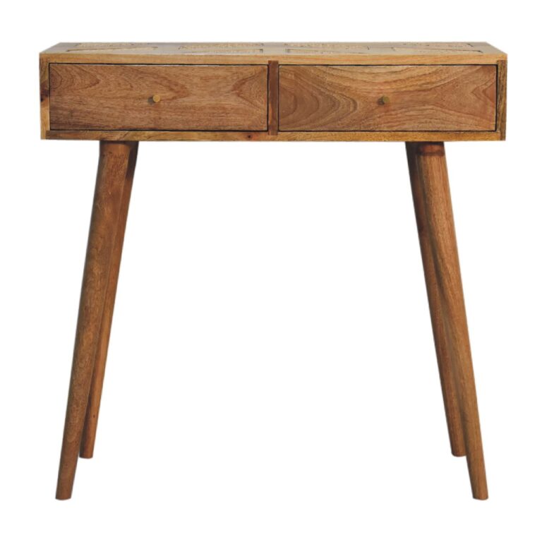 in3401 woven aztec console table