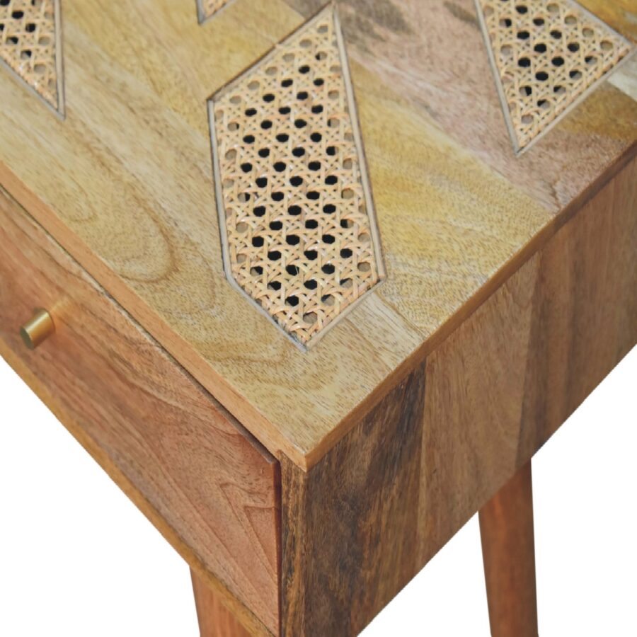 in3401 woven aztec console table