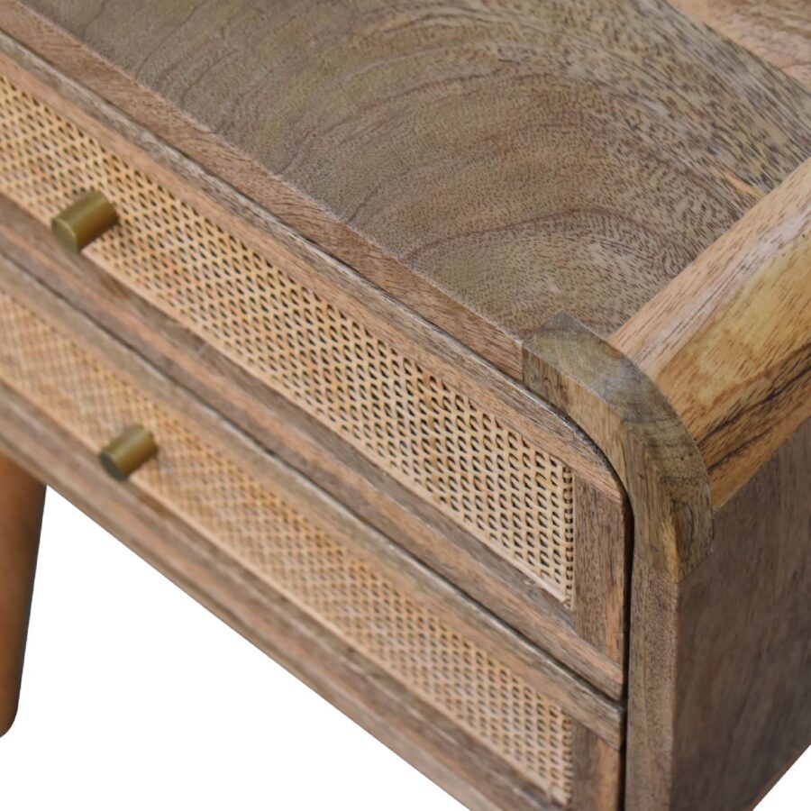 in3447 larrisa woven 2 drawers bedside