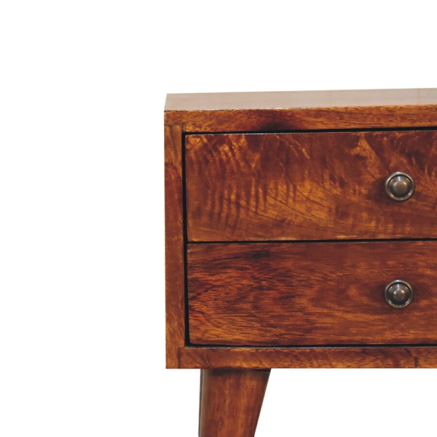 in3450 mini chestnut modern solid wood bedside