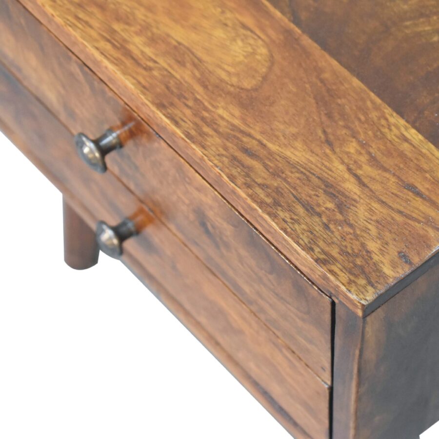 in3450 mini chestnut modern solid wood bedside
